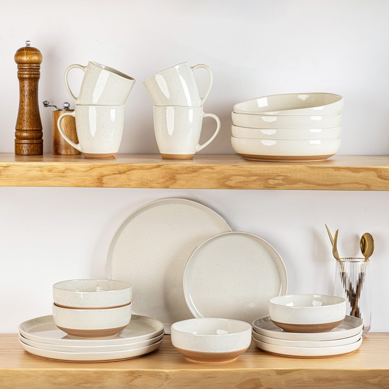 AmorArc Ceramic Cereal Bowls Set of 6, 22oz Stoneware Soup