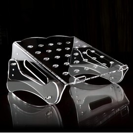 ACOMPATIBLE Laptop Stand for Desk,Ergonomic Adjustable Height Computer Riser,Clear Acrylic Holder Notebook Stand,More Stable Laptop Riser Compatible with 10-17.3 inch Notebook(Clear)