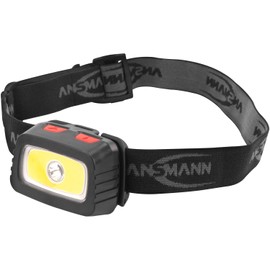 ANSMANN Head Light HD 200B | Headlight Torch | Rotatable on 45 degree hinge | lightweight | multiple power settings | up to 185 lumens brightness
