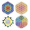 Suncatcher window decoration “flower of life” in the 7 chakra