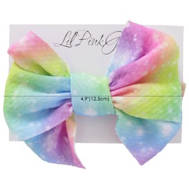 LilPinkGoose Baby Girl Bows Headband Newborn Handmade Hair Bows Hair Accessories for Infant Toddlers Kids (Green Pink, One Size)