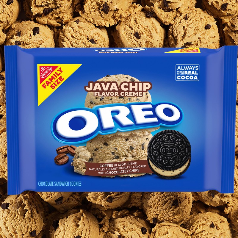 OREO Java Chip Creme Chocolate Sandwich Cookies, Family Size, 17