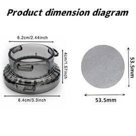 54mm Espresso Dosing Funnel and Puck Screen Set for Breville Barista Portafilters, Compatible Breville 8series Barista and Bambino Espresso Machines Dosing Funnel, Grey