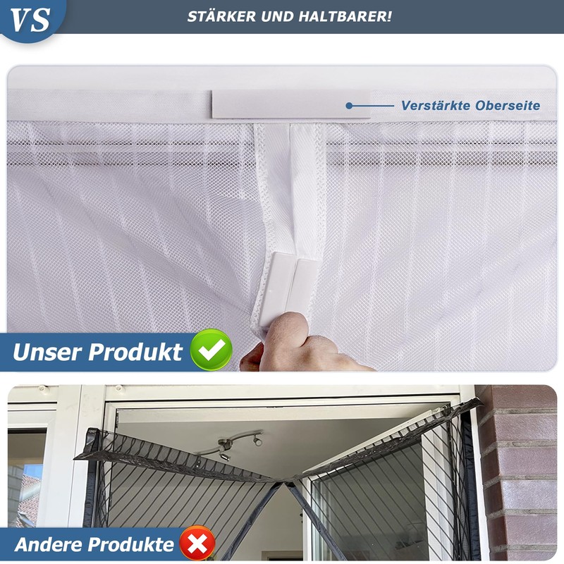 Jarolift Fly Screen Magnetic Curtain for Doors, Various Sizes And