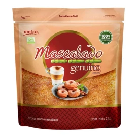 Metco Azucar Mascabado Genuino 2 Kg Alta Pureza Y Sabor Morena