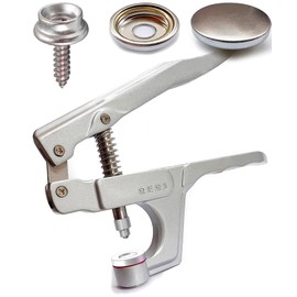 RERI 15 mm Press Studs Kit for Leather Craft, Jacket, Handbag, Wallet with Pliers