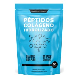 Péptidos de Colágeno Hidrolizado Puro Tipo I & III | Certificado 100% Pastoreo Libre - Disuelve rápido - Sin Azúcar, Sin Saborizantes | Suplementos Beyond Vitamins - (500 G - 50 porciones)