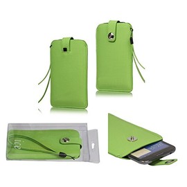 DFV mobile - Executive case TEXTURED design with strap and closure magnet for star g9000 - green