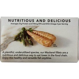 Wild Planet Skinless Boneless Mackerel Fillets in Organic Extra Virgin Olive Oil, 4.4 Ounce