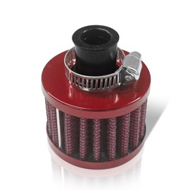 ZIMISI Car Air Intake Filter, 0.47"/12mm Cold Air Filter Cleaner, Car Valve Cover Breather Filters, Round Tapered Cone High Flow Automotive Filters, Fit for Most Cars, Motorcycles (Red)
