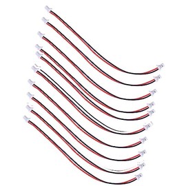 Xikerswo - 20 pares de conectores mini micro JST SH de 1,0 mm macho a macho, negro, cables 28AWG de 10 cm, cobre estañado, aislamiento de PVC
