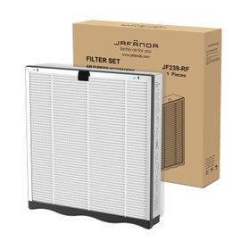 Jafanda True HEPA 13 Replacement Filter for JF239 & JF268, 3-in-1 High Efficiency, Activated Carbon Removes Dust, Allergens & Odors, 1 Pack, White