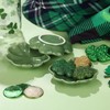 SiliFine 3 Pcs Four Leaf Clover Ceramic Dish and 3