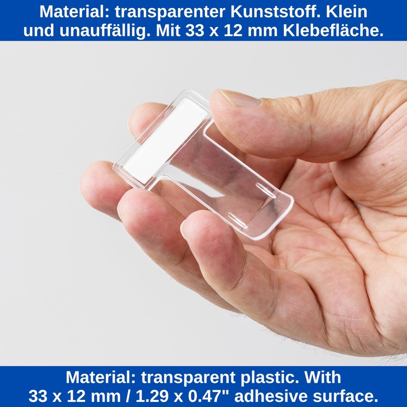 Windscreen Parking Permit Holder, Pack of 3, Transparent Stick-On Holder,