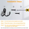NBFBA Pack of 20 Coat Hooks, 10 Double Hooks and