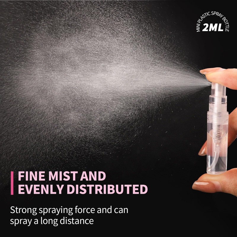 Fandamei Mini Spray Bottle, 10 Pack 2ml Mini Plastic Spray