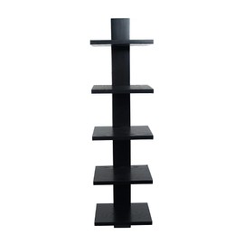 Proman Products - Mounted Spine Bookshelf, Wall Mounted Shelves, Spine Book Tower (Black)