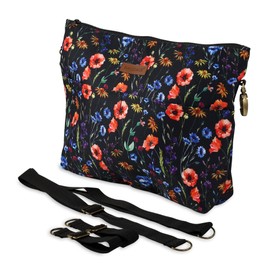 Changing Bag Pram Organiser - Nappy Bag for Buggy or Pram Nappy Bag Pram Bag or Shoulder Bag Poppies