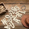 Wooden Letters 4 Inch for Crafts Unfinished Wood Alphabet Letters