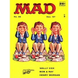 1957 Mad Magazine #36 NEW Metal Sign: Alfred E. Neumann See No Evil Hear No Evil