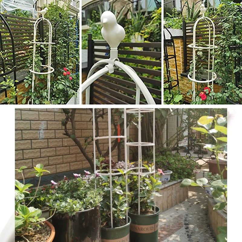 Garden Trellis for Climbing Plants, Rustproof Metal Pipe with Heavy
