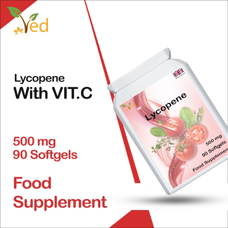 Ved Lycopene Supplement, Supports Energy Balance, Non-GMO, High Lycopene 500mg