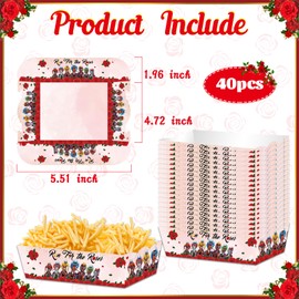 40pcs Derby Paper Food Trays Run for the Roses Horse Racing Disposable Snack Holder Paper Boat for Kentucky Horse Racing Day Party Decoration Supplies