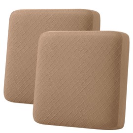 hyha - Fundas de cojín de jacquard para sofá, fundas mágicas de sofá, tela de diamante, fundas elásticas para sofá seccional (2 piezas, camello)