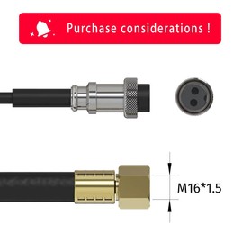 MELTSTAR WP17 Tig Welding Torch Air-Cooled Tig Welding 13 Feet Cable,Connector: M16* 1.5 Two-pin socket