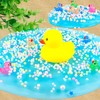Blue Crystal Slime with Cute Yellow Ducks & Beads –
