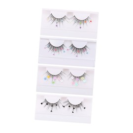 FOMIYES Glitter Butterfly Lash Kit 4 Pairs False Lashes for Women Alluring Look for Occasion