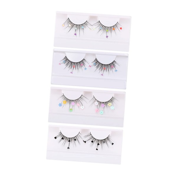 FOMIYES Glitter Butterfly Lash Kit 4 Pairs False Lashes for