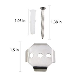 ZHYOHEN 2PCS 1.5 Inch Bathroom Hardware Towel Bar Bracket with Matching in-Wall Expansion Bolt 304 Stainless Steel Pendant Fasteners for Robe Hook and Toilet Paper Holder