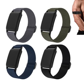 Y-Kocos 4 Pack Stretchy Solo Loop Wristband for Whoop 4.0 Straps, Adjustable Soft Sport Nylon Elastic Braided Bands Compatible with Whoop 4.0 Durable Sleep, Wearable Health, Fitness& Activity Tracker