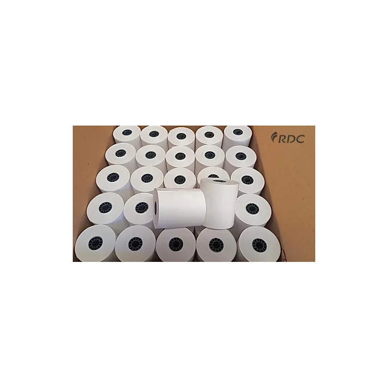 RDC 50 Rollos De Papel Térmico 80x70mm Negro Impresora 80mm