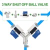 TAISHER 304 Stainless Steel 3 Way Shut Off Ball Valve，1/4"