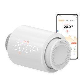EZAIoT Smart Radiator Thermostat WLAN - Programmable Radiator Valve with Tuya Remote Control, Temperature Sensor and App Control for Optimal Heating Control EZ-TRV702W