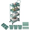 danpinera Slim Storage Cart on Wheels, 4 Tier Narrow Laundry