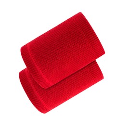 Sosoport 2pairs Breathable Sports Compression Wristband Elastic Wrist Guard for Volleyball Basketball Tennis Golf More Comfortable Support for Swelling Relief Red