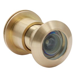 Guangstar Safety Security One Way Front Door Viewer with 220 Degree Angle, Heavy Duty Peephole made by Brass with Privacy Cover, Gold, Pack of 1