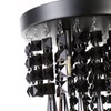 RAYMALUX Mini Chandelier 3 Lights Black Crystal Chandelier Lighting,Elegant Modern