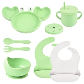 Silicone baby feeder set (green)