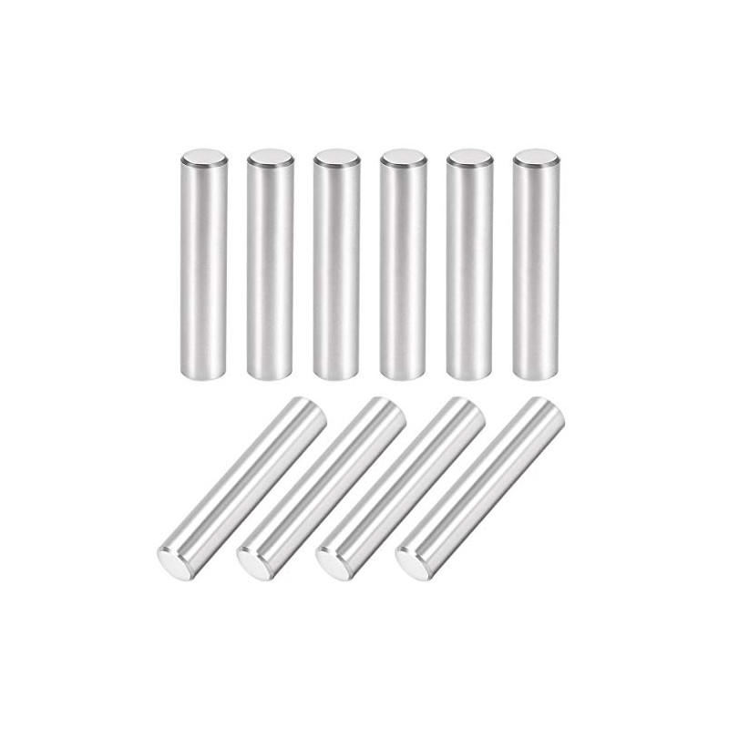 sourcing map 10Pcs 8mm X 40mm Dowel Pin 304 Stainless
