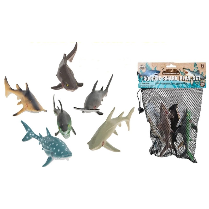 HOWBOUTDIS Six Piece Shark Set – Realistic Looking Ocean Sharks