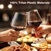 Hlukana Unbreakable Wine Glasses Set of 6, 16 oz Plastic