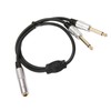 6.35mm Splitter Cable Female to Dual Male Gold Plated Plug