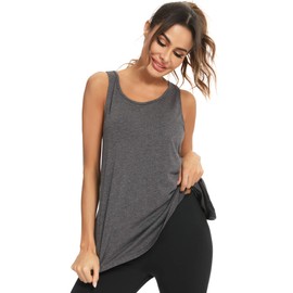 LYHNMW Women Casual Tank Tops Loose Fit Open Back Workout Athletic Yoga Runing Shirts (1-3Pack)