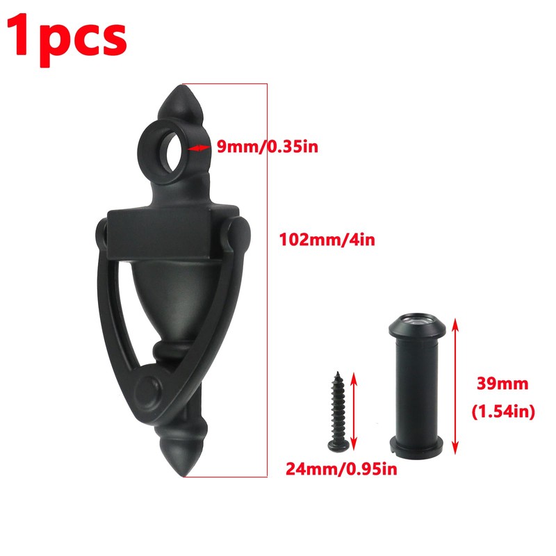 Antrader Door Knocker and Viewer, 160-Degree View Angle,4 Inch Height,