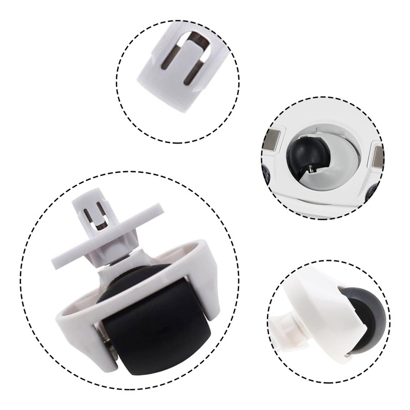 Wjelet White Sweeper Silent Wheel Quiet Front Wheel Roborock Replacement
