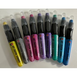 Marabu Creative Art Crayon Set of 9 Grey/Silver Yellow Purple Pink Green Blue